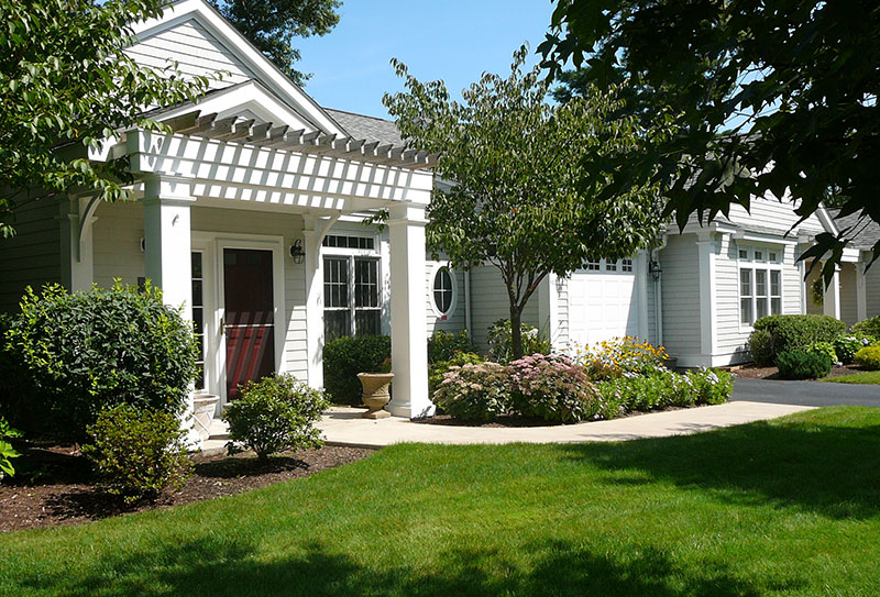 Exterior of a Garden Home at the Welch Senior Living community The Village at Duxbury